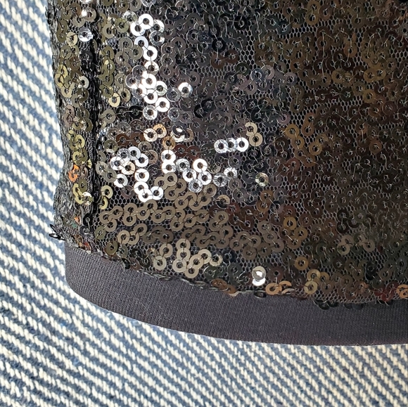 Black Party Dress! Joe Fresh - Size L -  Sequin Shift Mini Dress - BNWT - Picture 8 of 10